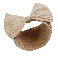 HB112-COF: Coffee Cable Headband w/Bow